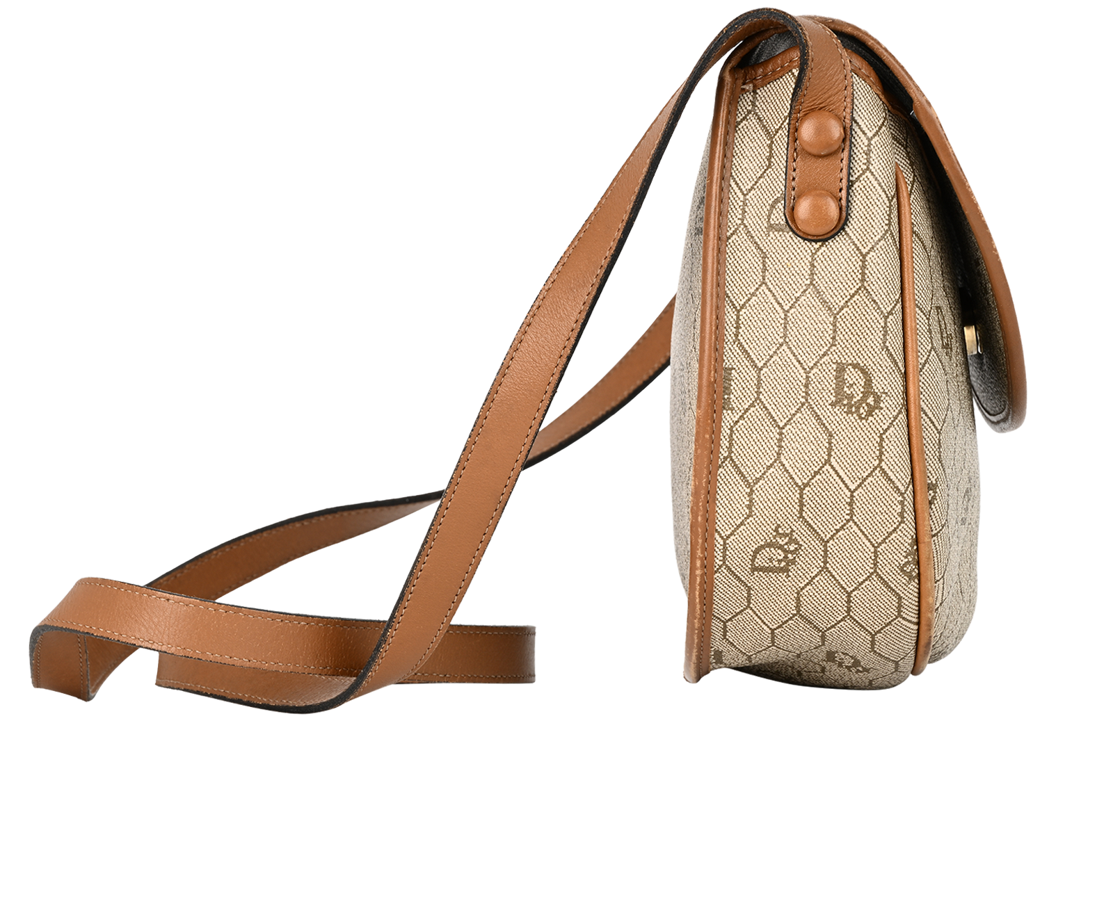 Honeycomb Crossbody, &pound;250, Handbags, Beige, PVC, Side view